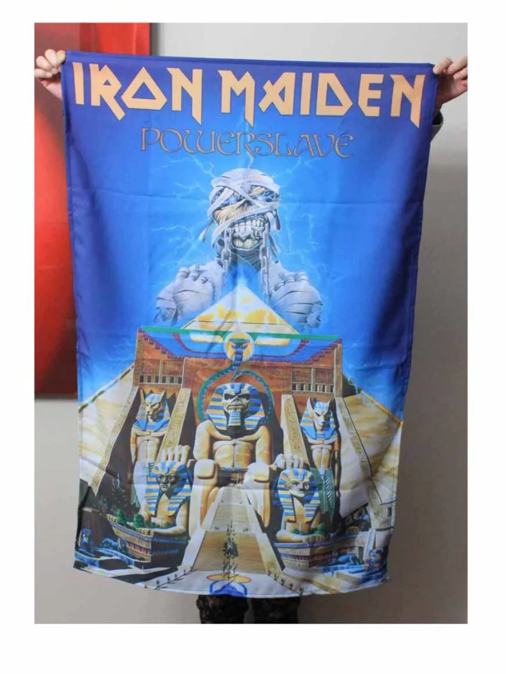 Iron Maiden Powerslave Tapestry Fabric Cloth Poster Flag Wall Banner - Box 2